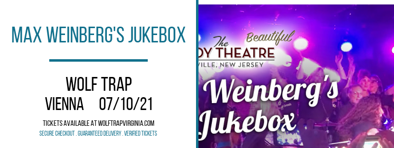 Max Weinberg's Jukebox at Wolf Trap tickets Max Weinberg's Jukebox at Wolf Trap