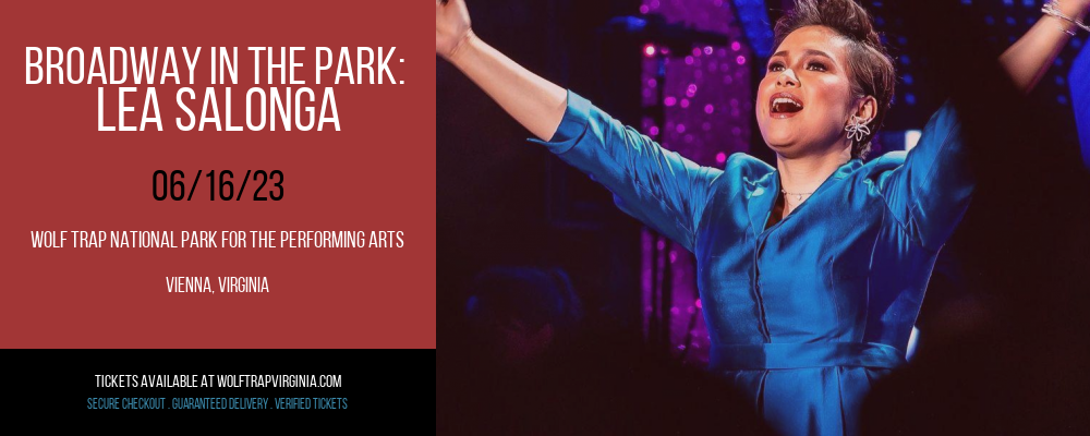 Broadway In The Park: Lea Salonga at Wolf Trap