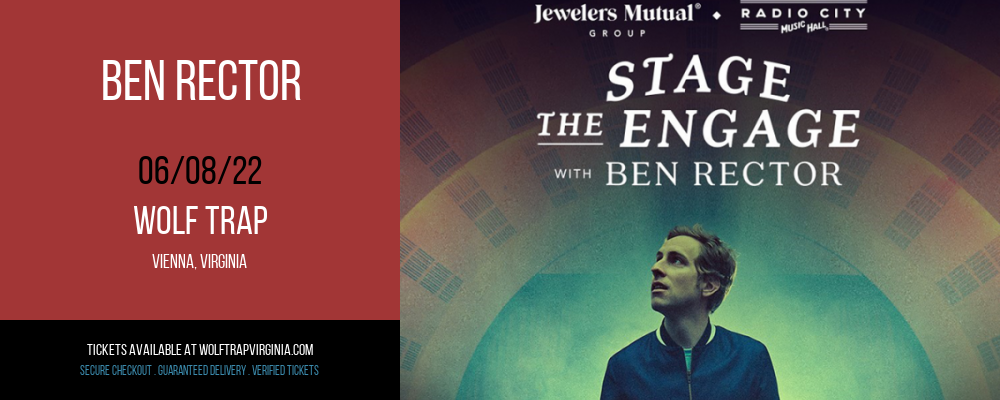 Ben Rector at Wolf Trap tickets Ben Rector at Wolf Trap