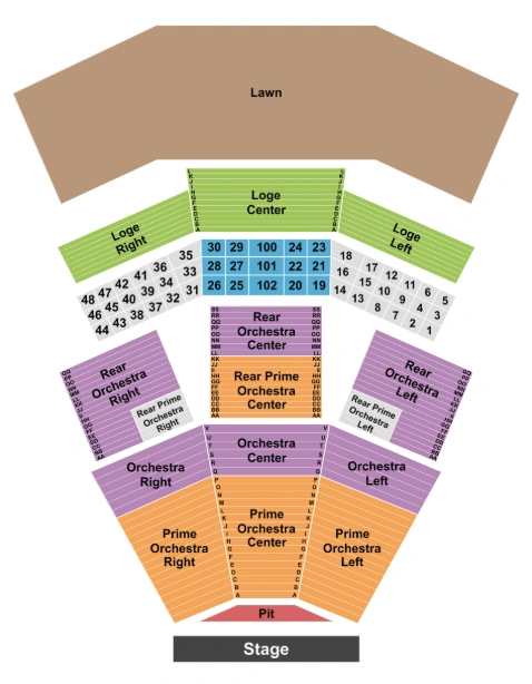 wolf trap national park for the performing arts seating chart