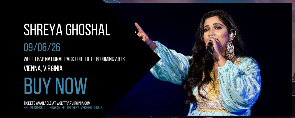 Shreya Ghoshal at Wolf Trap National Park for the Performing Arts